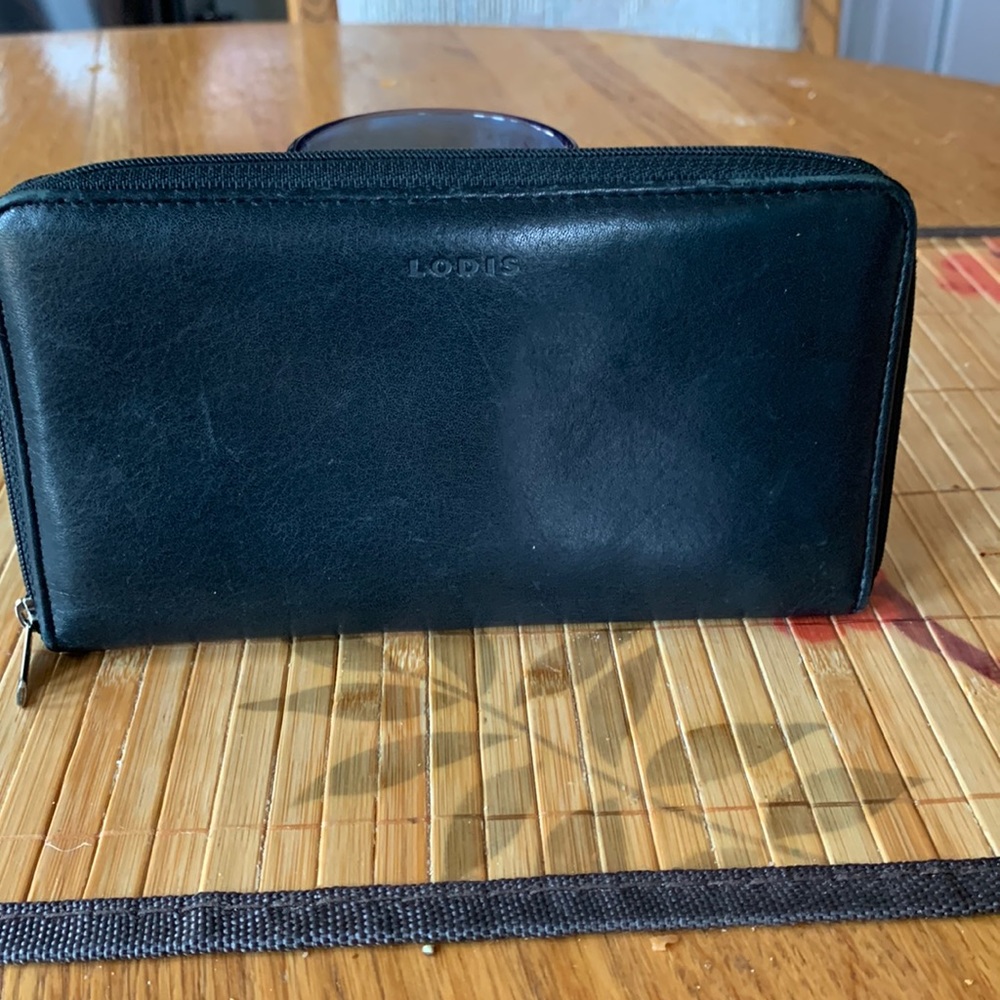 Lodi’s Leather Zip Around Wallet - Picture 1 of 5